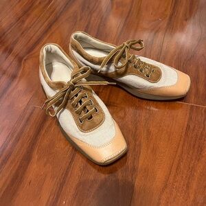 Hogan Tan and Cream Women's Sneakers